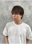 アッシュブラックカルマパーマベリーショートダークアッシュ