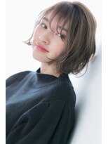 エトワ(Et toi)&nbsp;デザインカラー外ハネボブオリーブベージュ