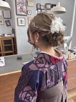 コルク バイ マグ 松本駅前(COLK by Mag)&nbsp;20代30代大人可愛い♪お呼ばれサイドゆるふわお団子アレンジ