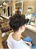 ツーブロマッシュフェードカットU24ツイスパフェザーパーマ