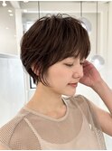ミニウルフレイヤーカット顔周りカット前髪カットショート/大宮
