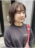 【三ツ井純】顔周りレイヤー ボブパーマ ニュアンスパーマ 前髪