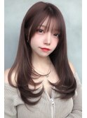 透明感♪髪質改善カラー小顔艶感ミディミルクティーベージュ