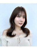 姫カットレイヤー/暗めカラー/韓国風巻き/レイヤーカット北千住