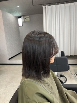 切りっぱなしスタイル&髪質改善