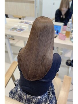 髪質改善/透明感カラー/ベージュ/ブリーチなし