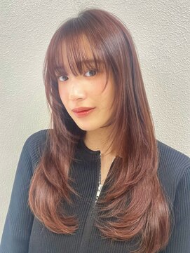 ディフィーノ 赤坂(DIFINO) レイヤーカット/顔まわりカット/ダスティーピンク