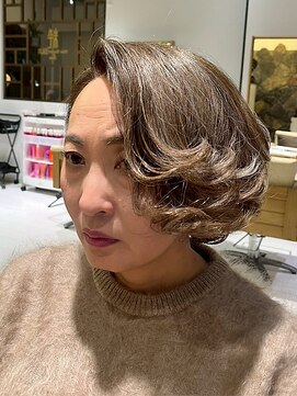 ヘアリゾート粋 リマ 銀座店(lima) 白髪なじませハイライト/ショートミディ/レイヤーカット