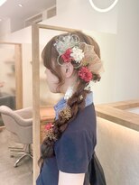 シアエミュー 新越谷店(SHEER emu)&nbsp;サイドの編みおろしヘア　【新越谷・南越谷】