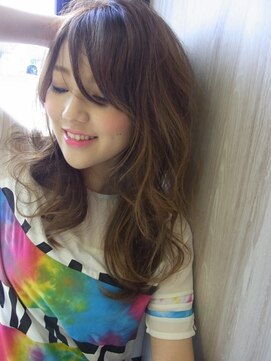 アドラーブル はなみずき店(adorable) 【adorable】スタイリング簡単♪ゆるふわ暗髪カール☆ロング