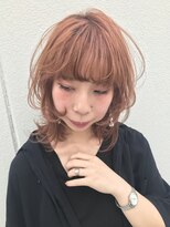 ヘアーメイクオズ(hair make O/S)&nbsp;《kaito》韓国風 ウルフスタイル オレンジベージュ☆