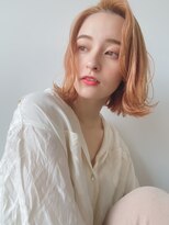 ルービック 和歌山(Rubik's)&nbsp;カット+ブリーチ+オレンジベージュ外国人風