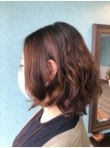 ナチュラルウェーブボブ