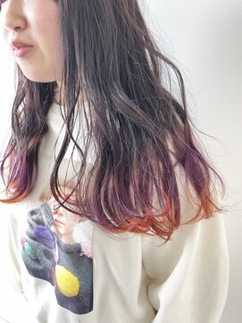 コワファースト  させぼ五番街店(COIFF1RST) カラフルな裾カラー☆