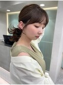 韓国ヘア　ロングヘア　レイヤーカット　前髪カット　くびれ巻き