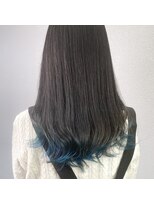 ミル(1001 mille)&nbsp;裾カラーのブルーミディアム【1001mille】