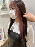 横浜/インナーカラー/ケアブリーチ/ピンク/イヤリングカラー