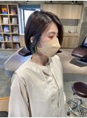 【bob×インナーカラーグリーン】