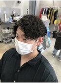 アップバング縦落ちツイスパ