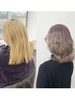 クラン ヘアーアンドスタジオ(CLAN hair & studio)&nbsp;ハイトーンエクステブリーチインナーミルクティーベージュ