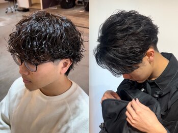 オーバー 町田店(OVER)の写真/【メンズ人気急上昇】町田で垢抜ける！パーマが上手いメンズサロン