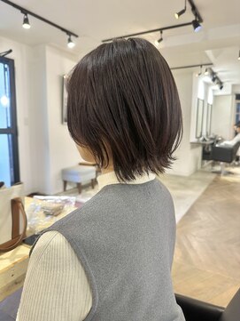 ファイブシーン アオヤマ(5SCENE AOYAMA) 切りっぱなしボブミニボブパーマくびれボブ外ハネボブブリーチ