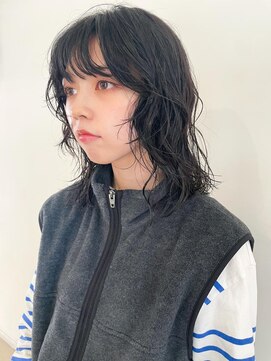 ツナグ(tsunagu) ボブウルフミディアムレイヤーパーマ