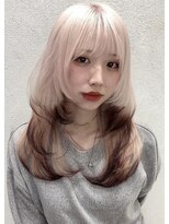 ステア ケース(stair case)&nbsp;シアーピンク×モカブラウン×韓国レイヤー