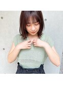 20代30代ボブ/ミディアムレイヤー/グレージュ/透明感/天神/大名