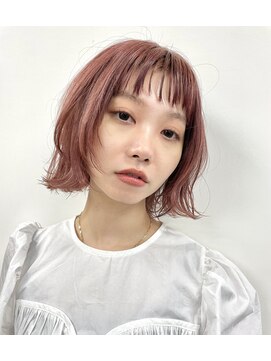 ディクト(D.C.T.) #外ハネボブ#切りっぱなしボブ#ピンクカラー