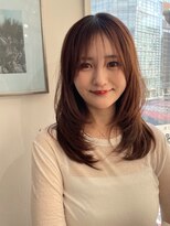 ハニーシブヤ(HONEY shibuya)&nbsp;大人かわいいレイヤーカット/シャギー/ヘーゼルベージュ3