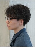 原宿シャドウパーマ無造作パーマラウンドマッシュウルフ刈り上げ