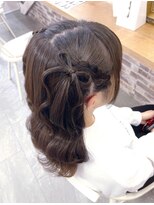 クラビス(CLAVIS) 編み上げハーフツイン 髪リボン