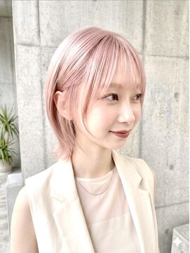 ドール 阪急高槻(DOLL) 「ペールピンクベージュ×ウルフボブ」