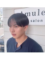 アミュレ ヘア サロン(Amule hair salon)&nbsp;メンズカットシースルーバングマッシュショート刈り上げ梅ヶ丘