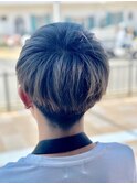 ブルーシルバーマッシュショート