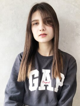 アイティー バイ アルバム 中野店(IT by ALBUM) ストレートスタイル_ウェーブパーマフォギーベージュ_46815