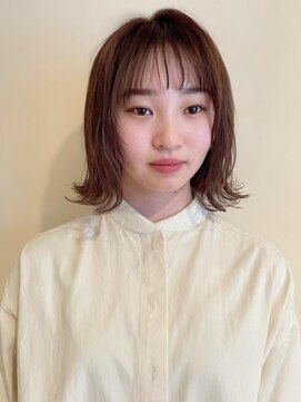 トップヘアー アヴェニュー 刈谷(TOPHAIR Avenue) 不動の人気！あご下外ハネボブ！/前髪パーマ/アースカラー