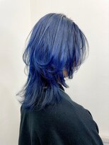 ロココ 岡山駅前(rococo) マッシュショートウルフレイヤーボブ　ハイトーン　ネイビー