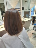 ミック ヘアアンドメイクアップ 高田店(miq Hair&Make up)&nbsp;ハイライトカラー/ブリーチなし/オレンジカラー/ミディアム