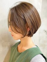 エリマ 武蔵小杉(elima) 大人ショートボブヘア切りっぱなしボブ丸みショートヘア30代★