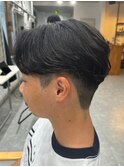 波巻きパーマメンズパーマメンズヘアツーブロックツイストパーマ