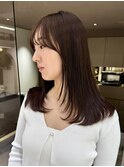 グレージュカラー/髪質改善/暗髪/レイヤーカット[恵比寿駅]