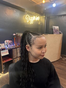 ディギンミー(Diggin'me) 全頭コーンロウアップスタイル