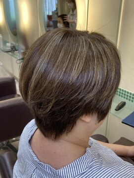 松本平太郎美容室 土浦パートワン(PART1) ショートハイライトスタイル　30代40代50代60代　土浦