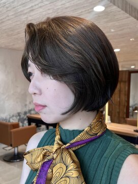 ボコカ(bococa) 【Vicky指名】レイヤーボブカット透明感オリーブベージュカラー