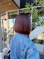 ネオリーブルノン 日吉(Neolive Runon)&nbsp;チェリーブラウンおさまるボブ髪質改善カラー日吉