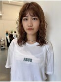 セミロングパーマ