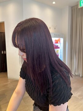 ソワンドゥブレスシエン 堀江店(soin de brace CIEN) 韓国前髪顔周りロング×レイヤーグレージュ[堀江/髪質改善]