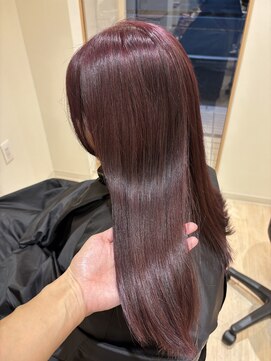 ワインレッド◯ブリーチカラー